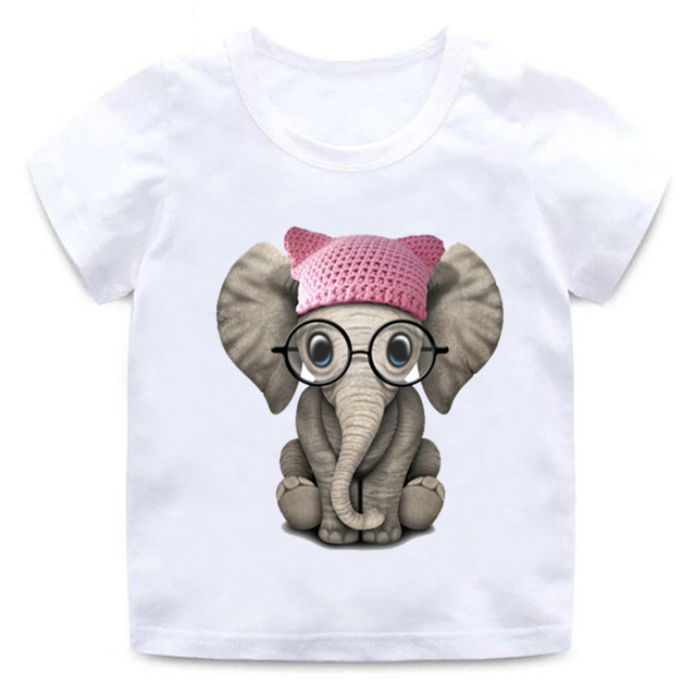 Dziecięcy T-shirt z nadrukiem słoń motocyklowy 3D - Wianko - 7