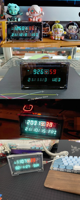 Zegar elektroniczny VFD z ekranem fluorescencyjnym VFD - ekskluzywny prezent o super ekonomicznej wartości - Wianko - 2