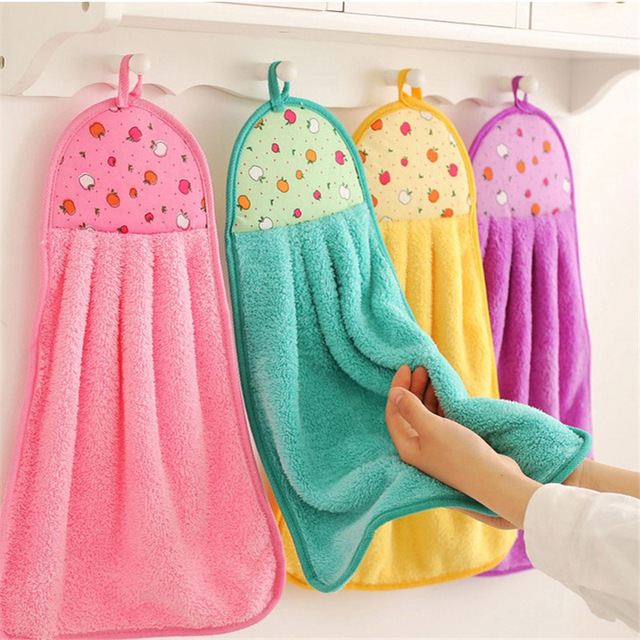 30*40cm Ręcznik do rąk z miękkiego koralirowego weluru - wzór wydrukowany na chłonnej tkaninie dla łazienki i kuchni - Wianko - 1