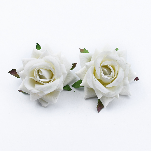 Jedwabne róże głowy 6CM - akcesoria ślubne, walentynkowe prezenty, dekoracje domowe, DIY - tanie kwiaty sztuczne - Wianko - 12