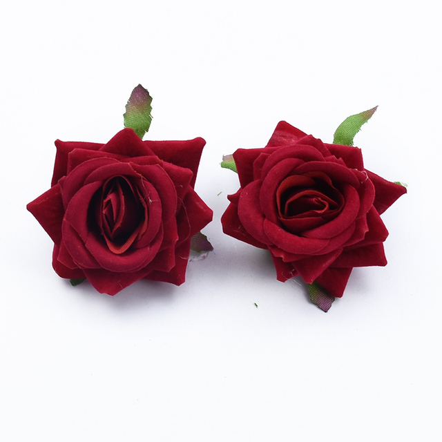 Jedwabne róże głowy 6CM - akcesoria ślubne, walentynkowe prezenty, dekoracje domowe, DIY - tanie kwiaty sztuczne - Wianko - 9