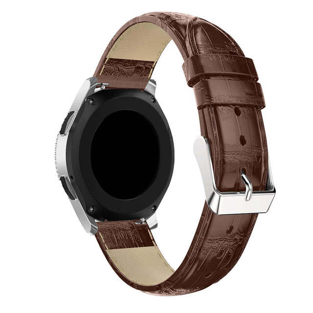 Zegarkowy pasek z prawdziwej skóry krokodyla do Samsung Galaxy 42mm 46mm - Wianko - 5
