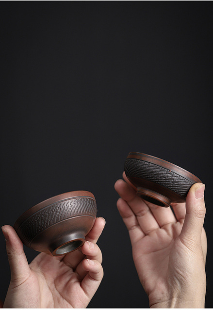 Fioletowa ceramika Kung Fu - filiżanka ceramiczna matowa do herbaty - Wianko - 13