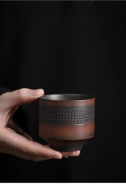 Fioletowa ceramika Kung Fu - filiżanka ceramiczna matowa do herbaty - Wianko - 17