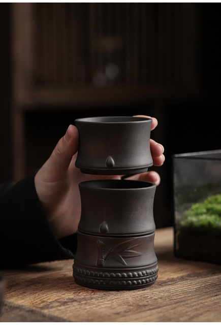 Fioletowa ceramika Kung Fu - filiżanka ceramiczna matowa do herbaty - Wianko - 15
