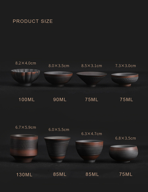 Fioletowa ceramika Kung Fu - filiżanka ceramiczna matowa do herbaty - Wianko - 11