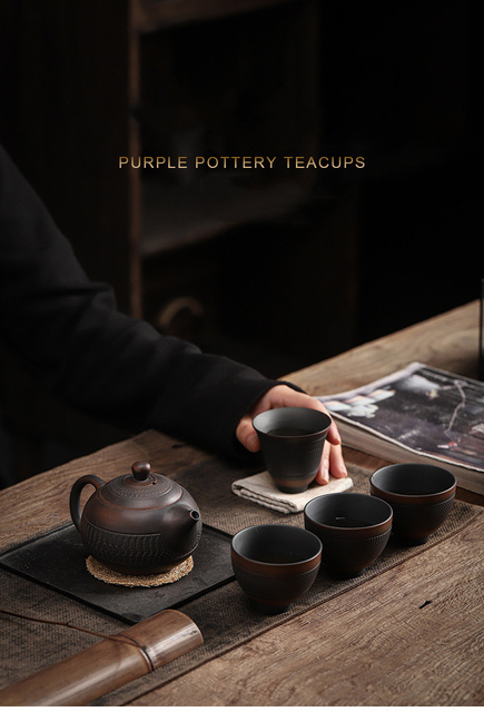 Fioletowa ceramika Kung Fu - filiżanka ceramiczna matowa do herbaty - Wianko - 10