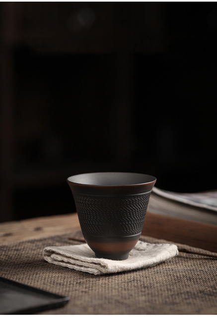 Fioletowa ceramika Kung Fu - filiżanka ceramiczna matowa do herbaty - Wianko - 14