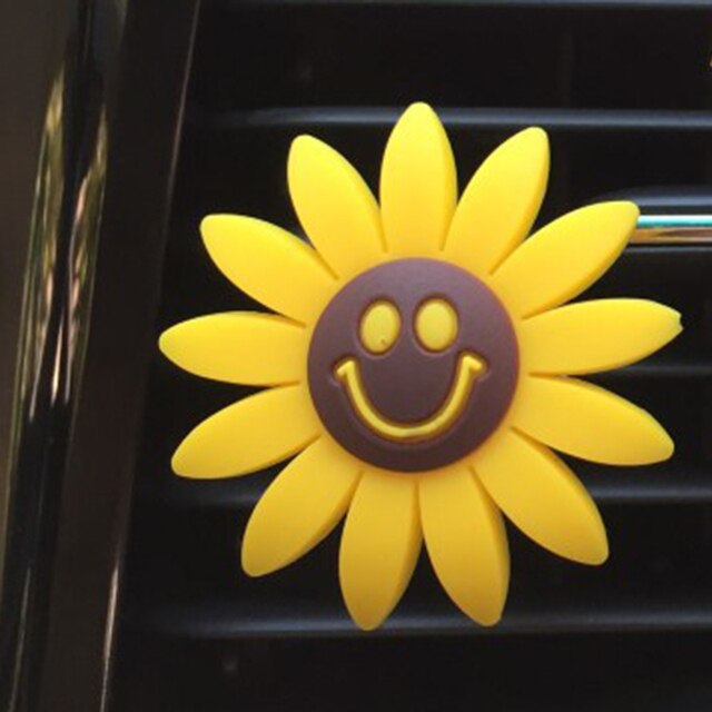 Odpowietrznik pachnący perfumy klip samochodowy gumowy słonecznik - dekoracja wnętrza samochodu TS2 - Wianko - 9