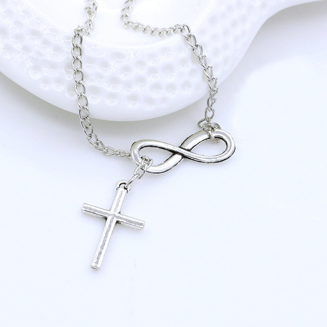 Srebrny pozłacany naszyjnik z wisiorkiem - 2021, osiem znaków krzyża, popularny i oryginalny dla dziewczyny - Wianko - 4