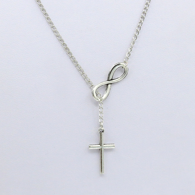 Srebrny pozłacany naszyjnik z wisiorkiem - 2021, osiem znaków krzyża, popularny i oryginalny dla dziewczyny - Wianko - 3
