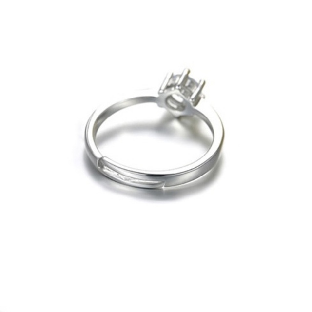 Koreański styl pierścionek ślubne - symulacja metalu, cyrkonie, miedź, srebro - Wianko - 2