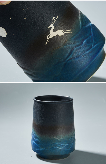 Kolekcjonerska filiżanka ceramiczna w stylu vintage z Chińskim wzorem - Wianko - 4