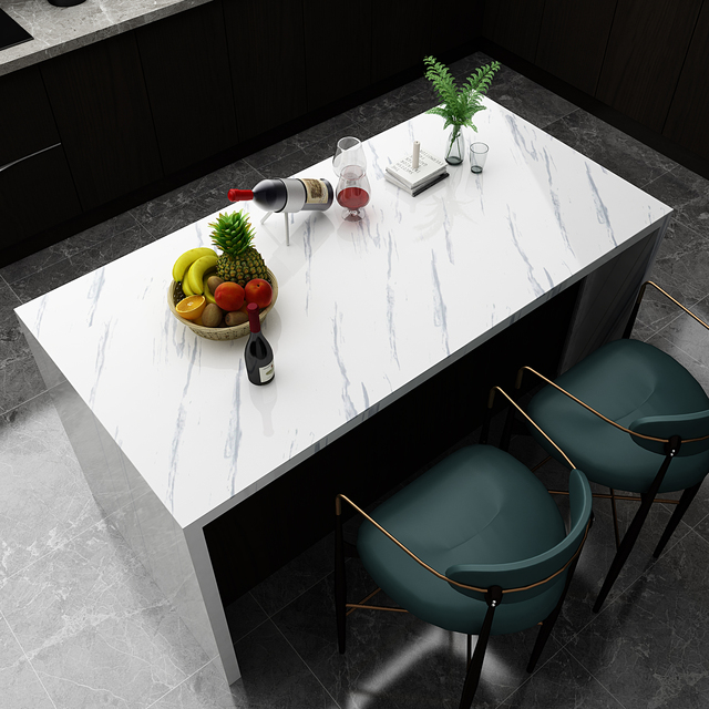 Solidna pvc tapeta samoprzylepna z kolorowym marmurowym wzorem do renowacji mebli dekoracyjnych w łazience i kuchni - Wianko - 6
