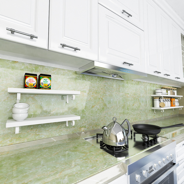 Solidna pvc tapeta samoprzylepna z kolorowym marmurowym wzorem do renowacji mebli dekoracyjnych w łazience i kuchni - Wianko - 91