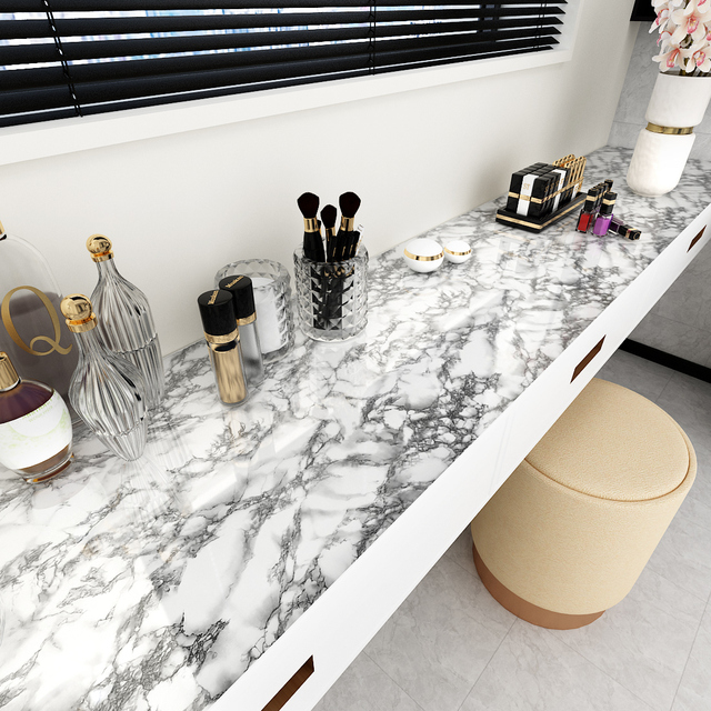 Solidna pvc tapeta samoprzylepna z kolorowym marmurowym wzorem do renowacji mebli dekoracyjnych w łazience i kuchni - Wianko - 10