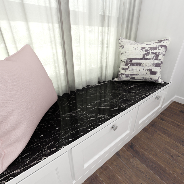 Solidna pvc tapeta samoprzylepna z kolorowym marmurowym wzorem do renowacji mebli dekoracyjnych w łazience i kuchni - Wianko - 19