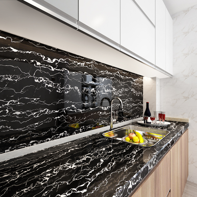 Solidna pvc tapeta samoprzylepna z kolorowym marmurowym wzorem do renowacji mebli dekoracyjnych w łazience i kuchni - Wianko - 30