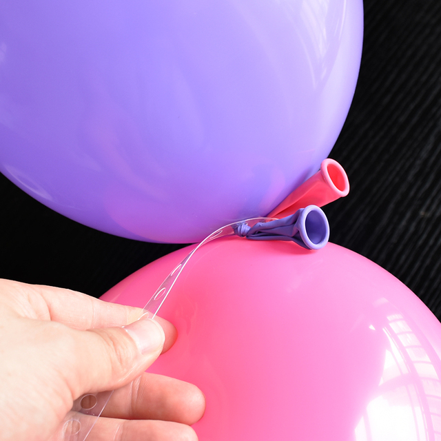 Plastikowy łańcuch na balony z otworami - 5M - PVC - Wedding Party - dekoracja balony - 110 podwójnych otworów - Wianko - 2