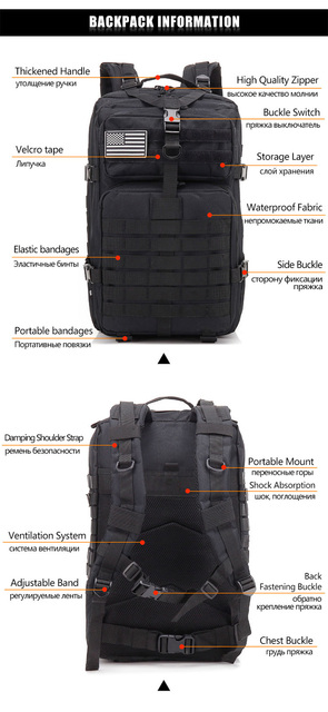 Plecak wojskowy kamuflaż 80L z wodoodpornym elastycznym materiałem - Wianko - 13