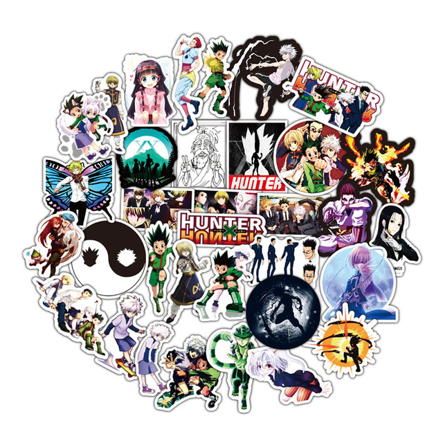 Naklejki Hunter X Hunter Anime PVC, wodoodporne, 10/30/50 sztuk - Wianko - 3