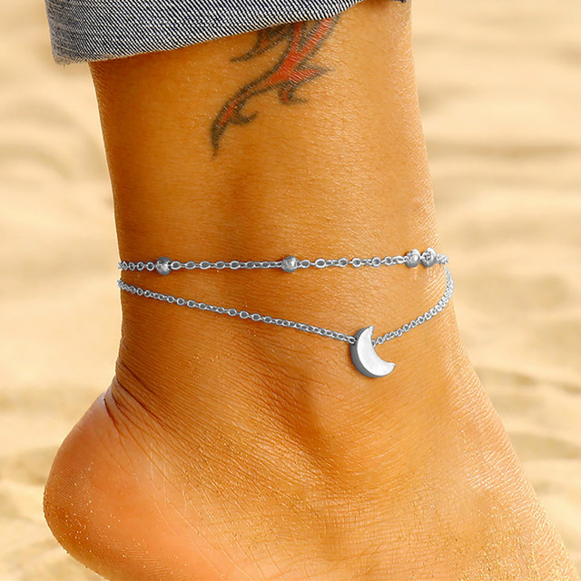 Kobiety bransoletka na kostkę ze stali nierdzewnej biżuteria plażowa łańcuch na nogi - Wianko - 6