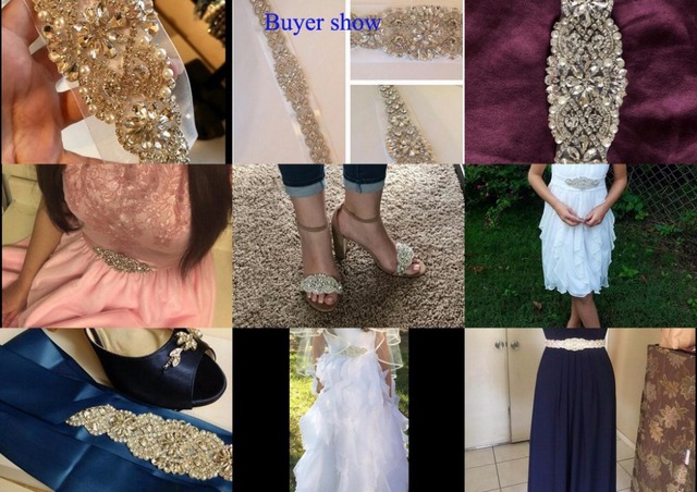 Elegancka sukienka ślubna z kryształami górskimi - modny dodatek do DIY ubrań z elementami Rhinestone (RT-070) - Wianko - 1
