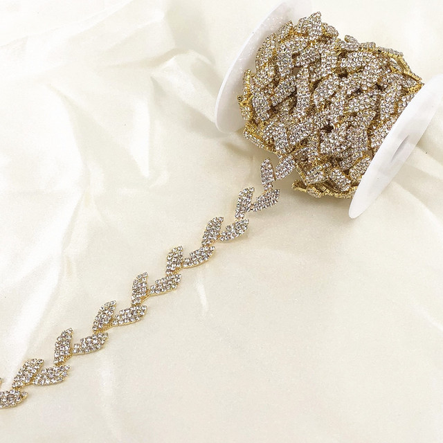 Elegancka sukienka ślubna z kryształami górskimi - modny dodatek do DIY ubrań z elementami Rhinestone (RT-070) - Wianko - 5