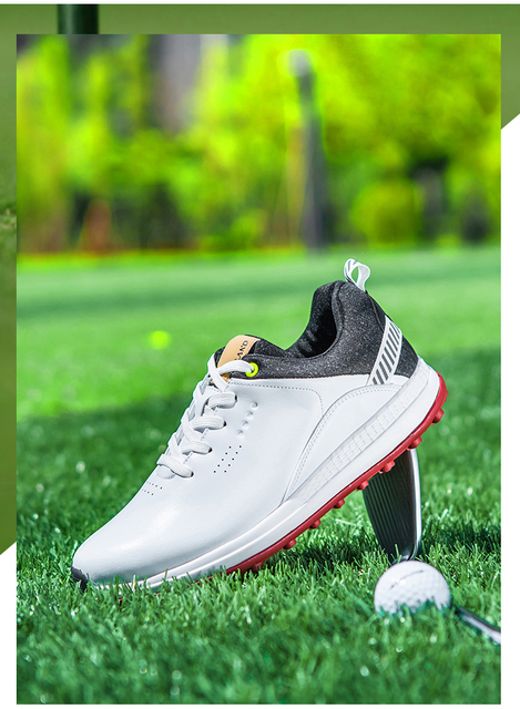 Nowe męskie skórzane profesjonalne buty golfowe męskie buty do golfa outdoorowe buty treningowe męskie buty golfowe - Wianko - 10