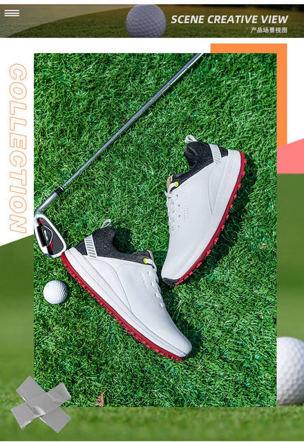 Nowe męskie skórzane profesjonalne buty golfowe męskie buty do golfa outdoorowe buty treningowe męskie buty golfowe - Wianko - 8