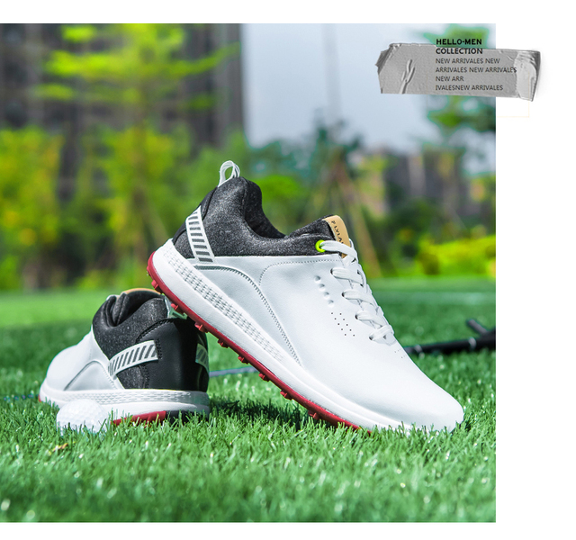 Nowe męskie skórzane profesjonalne buty golfowe męskie buty do golfa outdoorowe buty treningowe męskie buty golfowe - Wianko - 11