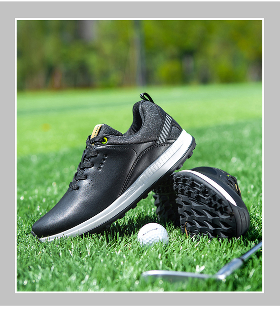 Nowe męskie skórzane profesjonalne buty golfowe męskie buty do golfa outdoorowe buty treningowe męskie buty golfowe - Wianko - 17