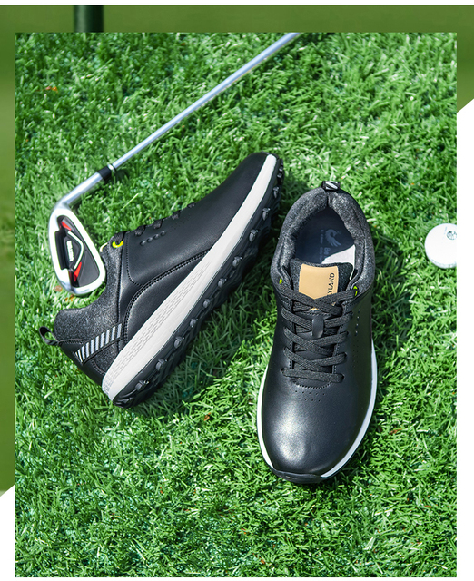 Nowe męskie skórzane profesjonalne buty golfowe męskie buty do golfa outdoorowe buty treningowe męskie buty golfowe - Wianko - 16