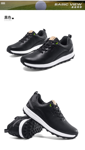 Nowe męskie skórzane profesjonalne buty golfowe męskie buty do golfa outdoorowe buty treningowe męskie buty golfowe - Wianko - 19