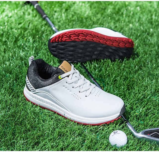 Nowe męskie skórzane profesjonalne buty golfowe męskie buty do golfa outdoorowe buty treningowe męskie buty golfowe - Wianko - 9