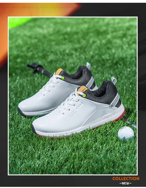 Nowe męskie skórzane profesjonalne buty golfowe męskie buty do golfa outdoorowe buty treningowe męskie buty golfowe - Wianko - 12