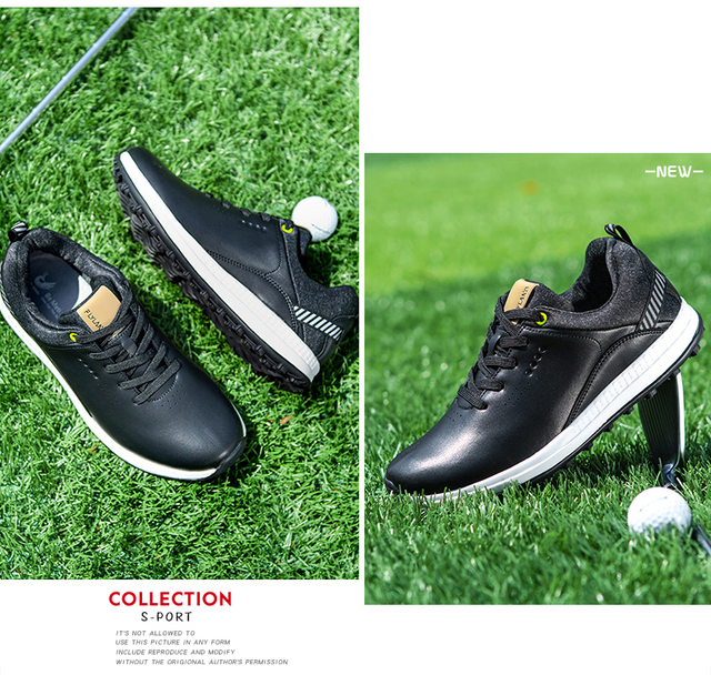 Nowe męskie skórzane profesjonalne buty golfowe męskie buty do golfa outdoorowe buty treningowe męskie buty golfowe - Wianko - 18