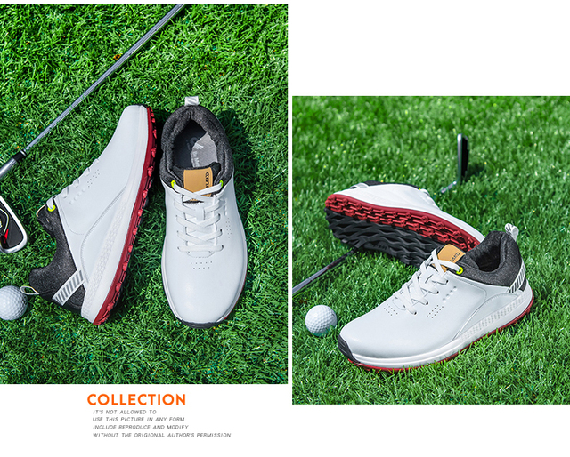 Nowe męskie skórzane profesjonalne buty golfowe męskie buty do golfa outdoorowe buty treningowe męskie buty golfowe - Wianko - 13