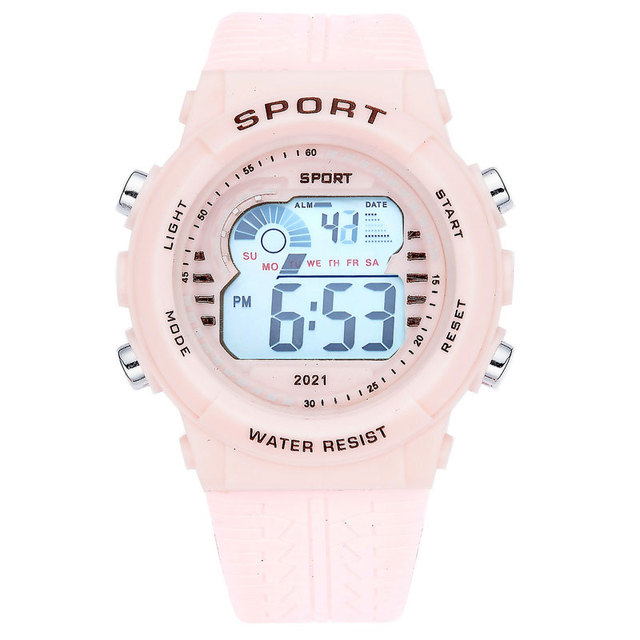 Męsko-damski zegarek LED z funkcjami sportowymi, 24-godzinny alarm i wyświetlaczem cyfrowym - Wianko - 3
