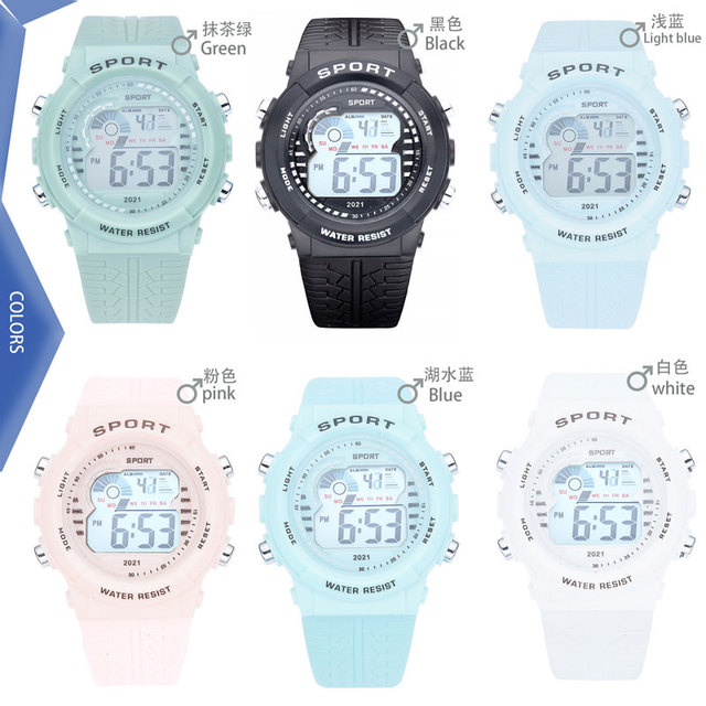 Męsko-damski zegarek LED z funkcjami sportowymi, 24-godzinny alarm i wyświetlaczem cyfrowym - Wianko - 23