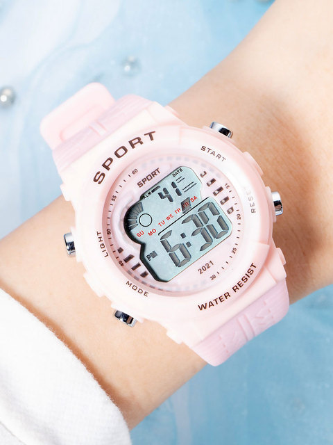 Męsko-damski zegarek LED z funkcjami sportowymi, 24-godzinny alarm i wyświetlaczem cyfrowym - Wianko - 11