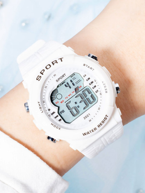 Męsko-damski zegarek LED z funkcjami sportowymi, 24-godzinny alarm i wyświetlaczem cyfrowym - Wianko - 9