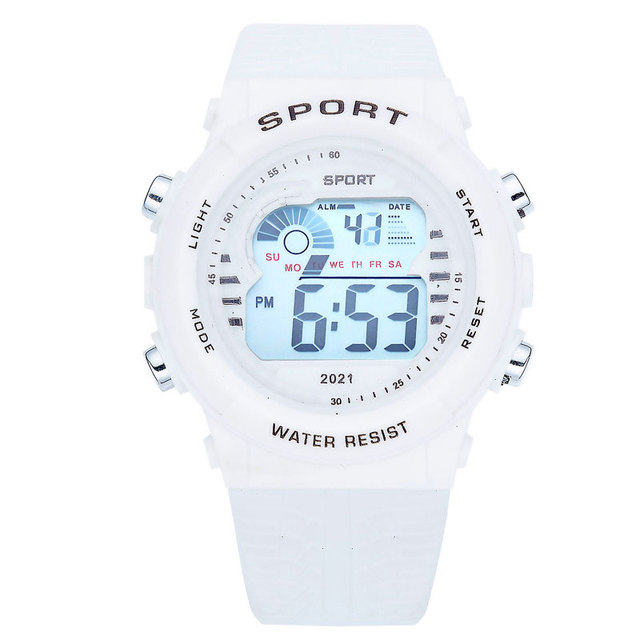 Męsko-damski zegarek LED z funkcjami sportowymi, 24-godzinny alarm i wyświetlaczem cyfrowym - Wianko - 1