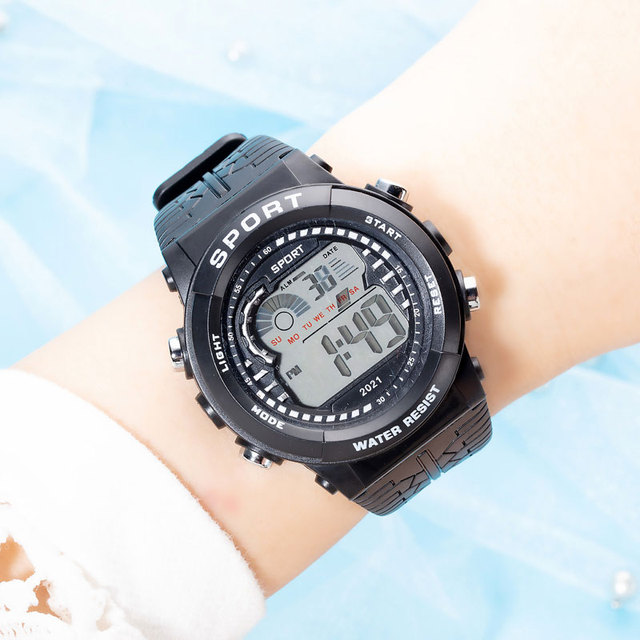 Męsko-damski zegarek LED z funkcjami sportowymi, 24-godzinny alarm i wyświetlaczem cyfrowym - Wianko - 27
