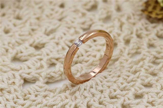 Martick pierścienie dla kobiet, stal nierdzewna 316L, różowe złoto, klips na palec, kryształ, rozmiar od 4 do 10 - Wianko - 4