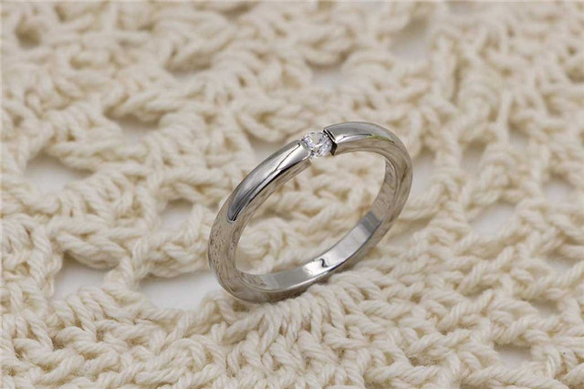 Martick pierścienie dla kobiet, stal nierdzewna 316L, różowe złoto, klips na palec, kryształ, rozmiar od 4 do 10 - Wianko - 2