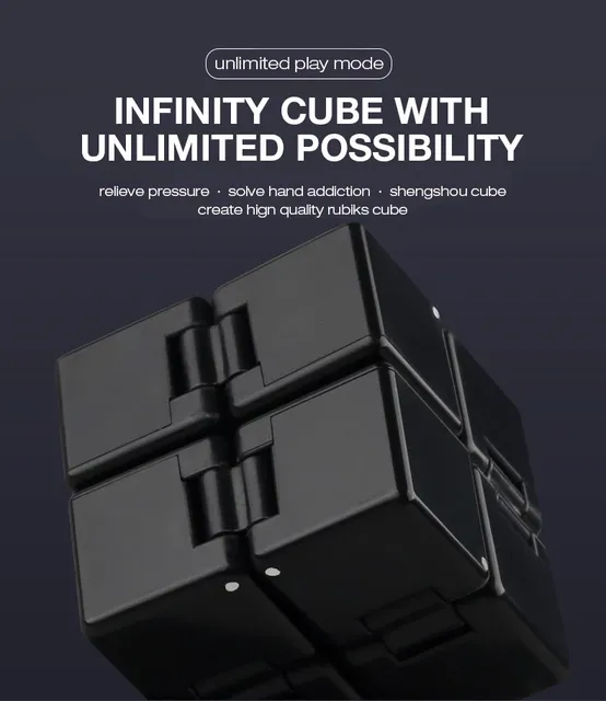 Shengshou Infinity Cube Mini - Kostka 2x2x2 o szalonej prędkości, antystresowy gadżet z prędkościami Twisty Puzzle, zabawka edukacyjna - Wianko - 4