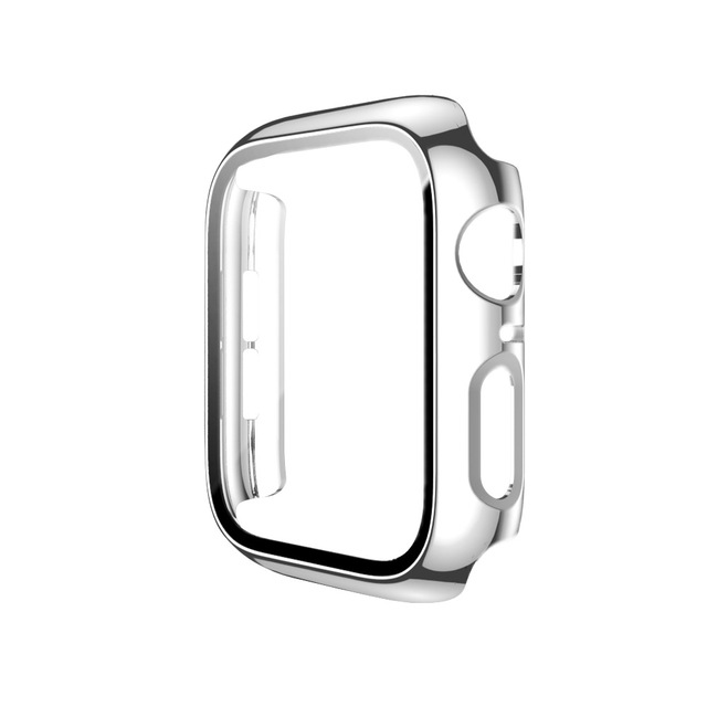 Osłonka do Apple Watch 4/5/6 SE - PC + hartowany film, galwanizacja, ochronna - Wianko - 2