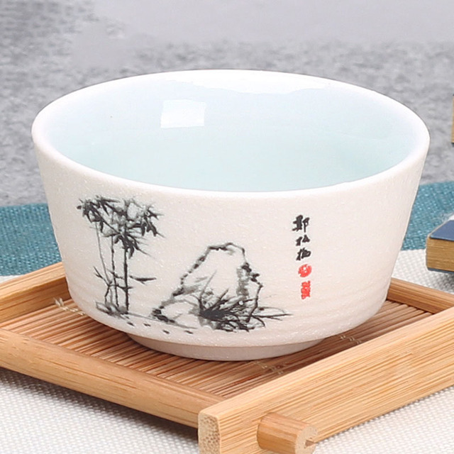 Zestaw 4 wysokiej jakości chińskich ceramikowych filiżanek na herbatę - Wianko - 4