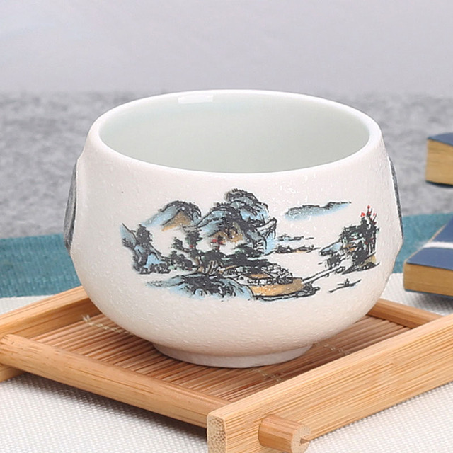Zestaw 4 wysokiej jakości chińskich ceramikowych filiżanek na herbatę - Wianko - 3